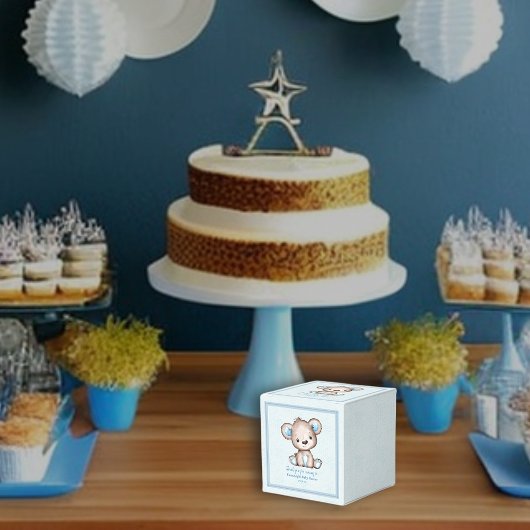 Ballotins Cute Brown Ours Garçon Blanche Bleue