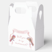 Ballotins Cute Chic Custom Bridesmaid Proposition Pink Ribbo (Ouvert)