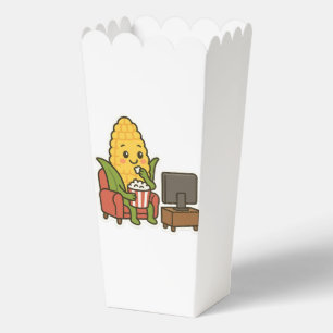 Ballotins Cute Corn Regarder TV avec Popcorn