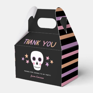 Ballotins Cute Crâne Pastel Stripes Halloween Nom de l'anniv