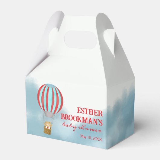 Ballotins Cute Cub Flying Over the Clouds Baby Shower (Verso)