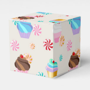 Ballotins Cute Cupcake et Motif de bonbons pour la fête d'an