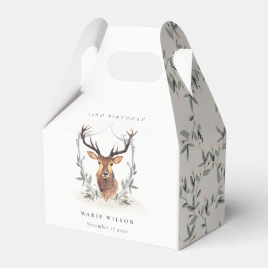 Ballotins Cute Dusky Deer Floral Crest N'Importe Quel Âge An (Verso)