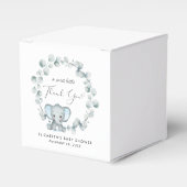 Ballotins Cute Elephant Eucalyptus Baby Boy Douche Merci (Verso)