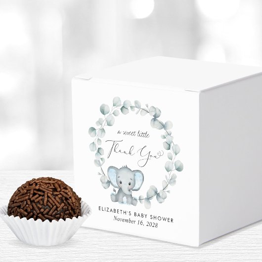 Ballotins Cute Elephant Eucalyptus Baby Boy Douche Merci