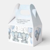 Ballotins Cute Elephant Twin Boys Balloon Baby shower (Arrière)