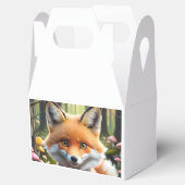 Ballotins Cute Fox avec arc vert et rose (Ouvert)
