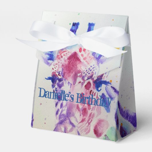 Ballotins Cute Giraffe Zoo Animal Anniversaire Ballotin de g (Verso)