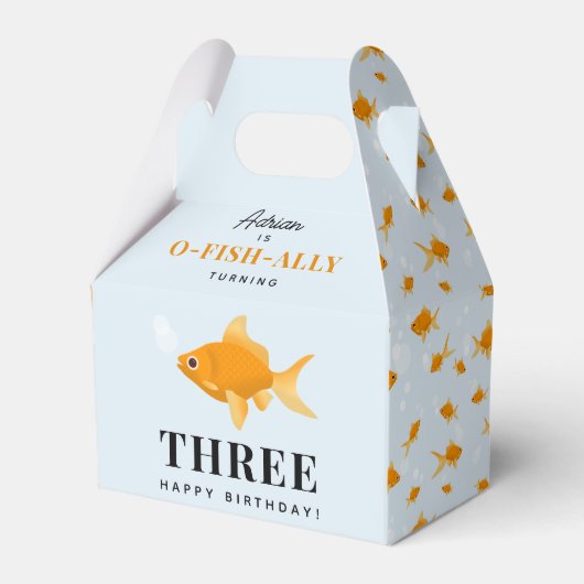 Ballotins Cute Goldfish Anniversaire de enfant de natation (Verso)