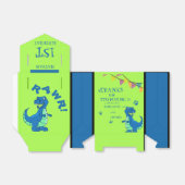 Ballotins Cute Green Blue Dinosaur thème Ballotin d'annivers (Déplié)
