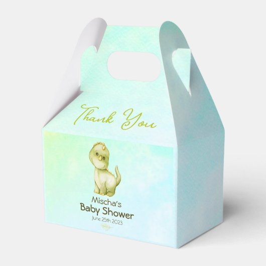 Ballotins Cute Green Dinosaur Thème Baby shower Fav (Verso)