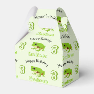 Ballotins Cute Green Tree Frog Nom du Motif Âge Anniversaire