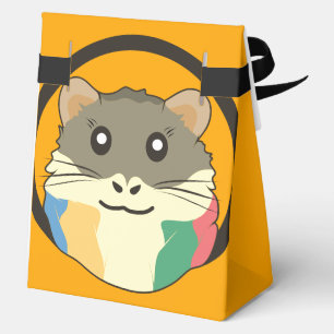 Ballotins Cute hamster face avec fourrure colorée : Amoureux