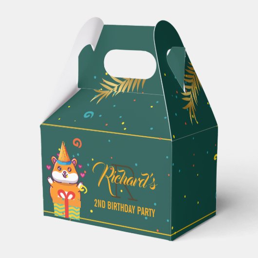 Ballotins Cute Hamster Green à thème Fête d'anniversaire des (Verso)