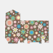 Ballotins Cute Hippy Flower Power Pattern Brown (Déplié)