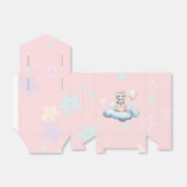 Ballotins Cute Kitten Birthday Favor Box_ Pastel Design (Déplié)
