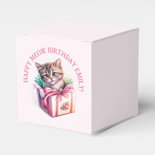 Ballotins Cute Kitten dans une boîte Cadeau d'anniversaire (Verso)