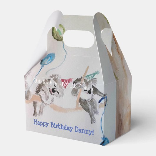 Ballotins Cute Koala Koalas Boys Birthday Cake Ballotin (Verso)