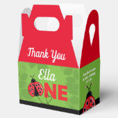 Ballotins Cute Ladybug 1er Anniversaire de fête Boîte à Gabl (Ouvert)