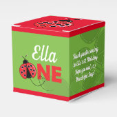 Ballotins Cute Ladybug Design 1er anniversaire ballotin 2" x (Verso)