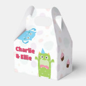 Ballotins Cute Little Monsters Anniversaire Merci de fête (Arrière)