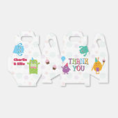 Ballotins Cute Little Monsters Anniversaire Merci de fête (Déplié)