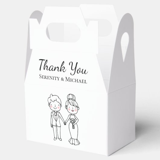 Ballotins Cute mariée Groom noir blanc Mariage Merci (Ouvert)