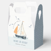Ballotins Cute Nautical Blue Sailboat Pastel Anniversaire de (Ouvert)