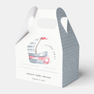 Ballotins Cute Nautical Pastel Rouge Bleu Baby shower de voi