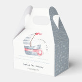 Ballotins Cute Nautical Soft Red Blue Anniversaire de enfant (Arrière)