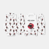 Ballotins Cute Ninja Warrior Black & Red Anniversaire de enf (Déplié)