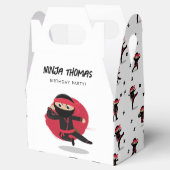 Ballotins Cute Ninja Warrior Black & Red Anniversaire de enf (Ouvert)