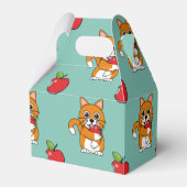 Ballotins Cute Orange Blanc Chat Manger Rouge Pomme Carton (Arrière)