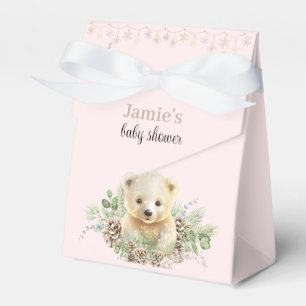 Ballotins Cute Ours Polaire Rose Baby shower d'hiver Balloti