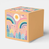Ballotins Cute Pastel Boho Rainbow & Sun Above Forest (Arrière)