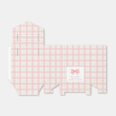 Ballotins Cute Pastel Pink Plaid En vichy Bow Baby shower (Déplié)