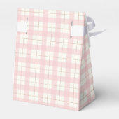 Ballotins Cute Pastel Pink Plaid En vichy Bow Baby shower (Arrière)