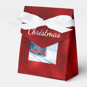 Ballotins Cute Père Noël Train Reindeer Xmas Red Foil Ballot