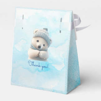 Ballotins Cute Polar Ours Hiver Bleu Baby shower Son Garçon