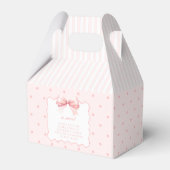 Ballotins Cute preppy rose arc ruban bébé fille douche (Arrière)