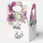 Ballotins Cute Raccoon Aquarelle Peony Baby shower (Ouvert)