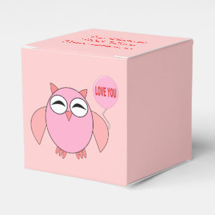 Ballotins Cute Rose Love You Owl Ballotin personnalisé