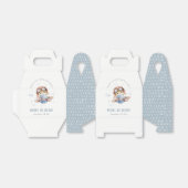 Ballotins Cute Rust Navy Plane Teddy Sky Star Anniversaire d (Déplié)