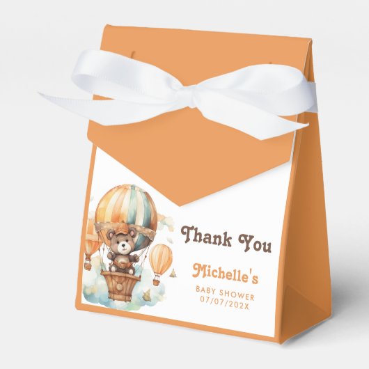 Ballotins Cute Rustique Aquarelle Ours Ballons Garçon (Verso)