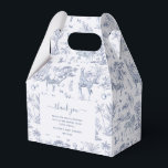 Ballotins Cute Safari Toile de Jouy | Blue Baby shower Favou<br><div class="desc">Remplissez ces ballotins de faveurs assorties et tous vos invités seront heureux de les recevoir! Ajoutez votre libellé personnalisé à cette conception à l'aide des cases "Modifier ce modèle de conception" situées à droite de l'élément, ou cliquez sur le bouton bleu "Customiser" pour arranger le texte, modifier les polices et...</div>
