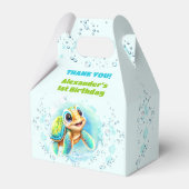 Ballotins Cute Sea Turtle Boy Pool Party 1er anniversaire (Verso)