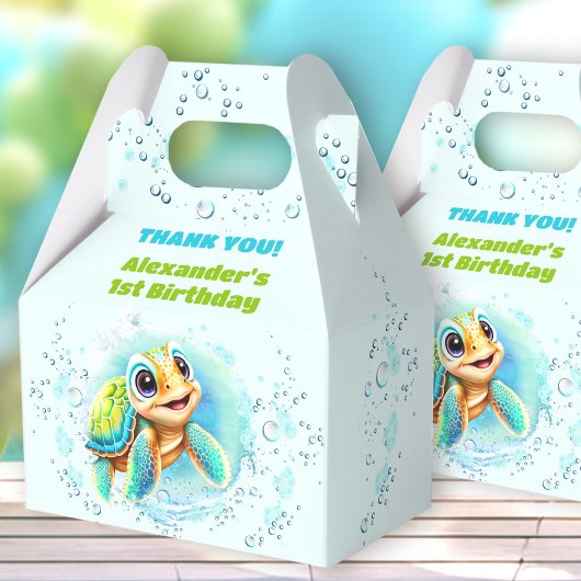 Ballotins Cute Sea Turtle Boy Pool Party 1er anniversaire
