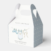 Ballotins Cute Simple Aqua Blue Boy Clothesline Baby shower (Arrière)