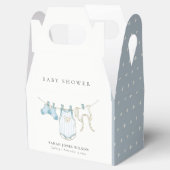Ballotins Cute Simple Aqua Blue Boy Clothesline Baby shower (Ouvert)