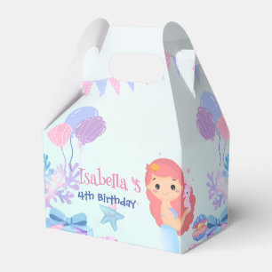 Ballotins Cute Sirène Arc-en-ciel Aquarelle fête d'anniversa